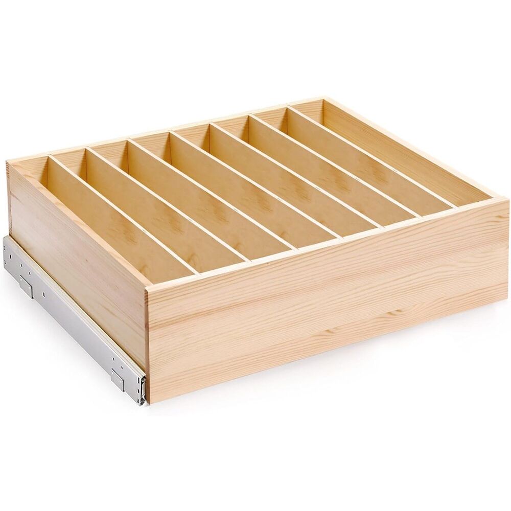 Heavy Duty Soft Close Wood Drawer w Dividers, Bottom Assy 30×21×7